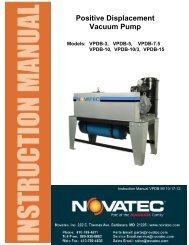 Positive Displacement Vacuum Pump - Novatec, Inc.