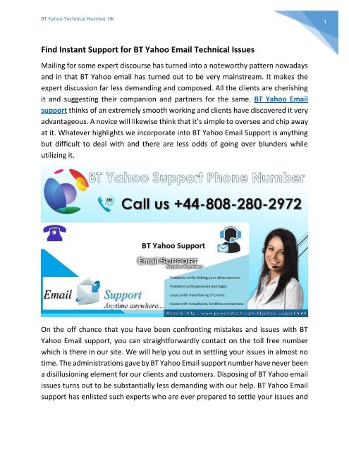 BT Email Customer Service +44-808-280-2972 | BT Yahoo Support UK