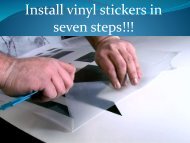 Install vinyl stickers in seven steps