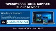 Dial 18002201041 Windows Customer Support Phone Number