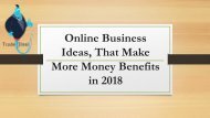 Online Business Ideas, That Make More Money