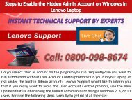 Steps to Enable the Hidden Admin Account on Windows in Lenovo Laptop