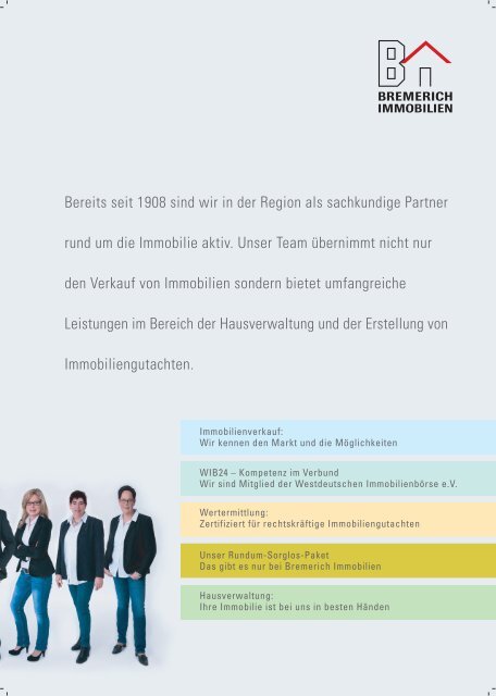 Broschüre Bremerich Immobilien - Immobilienmakler in Unna und Umgebung
