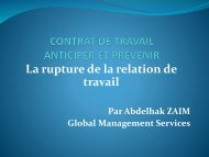 la repture de la relation de travail