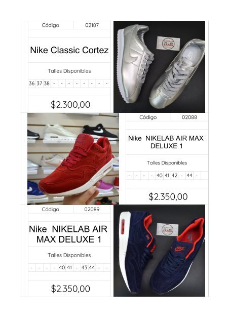catalogo nike