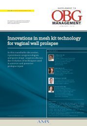 Innovations in mesh kit technology for vaginal wall prolapse - OBG ...