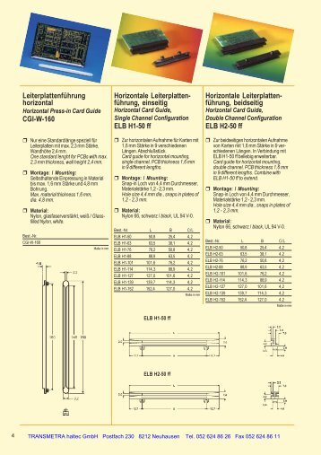 Katalog Spezielle Montagekomponenten - Transmetra