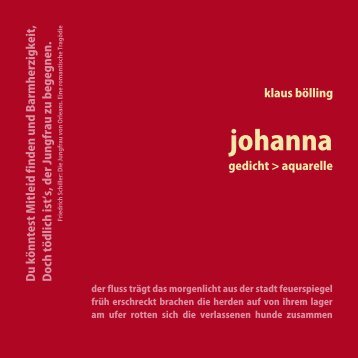 klaus bölling, johanna, gedicht | aquarelle