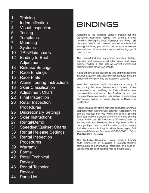 rental inspection procedure - Rossignol