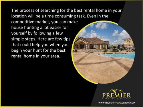 Tips to Find a Rental Home