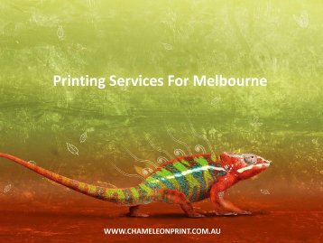 Printing Services For Melbourne - Chameleon Print Group 