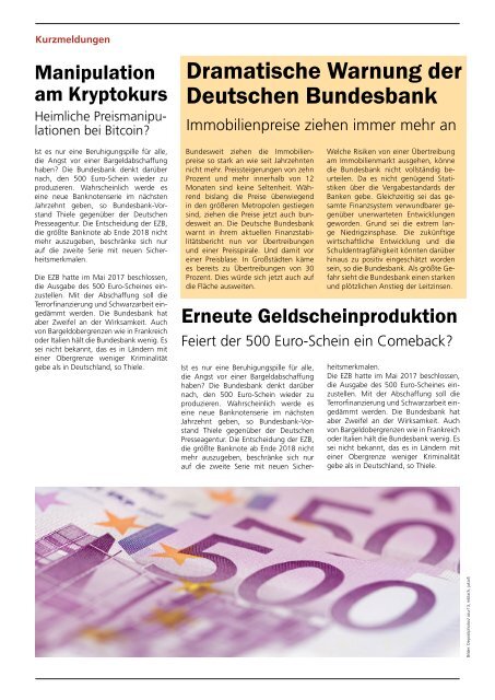 Sachwert Magazin Ausgabe 62, Dezember 2017