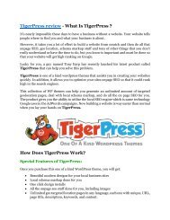 TigerPress review and (SECRET) $13600 bonus