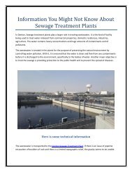 Information You Might Not Know About Sewage Treatment Plants