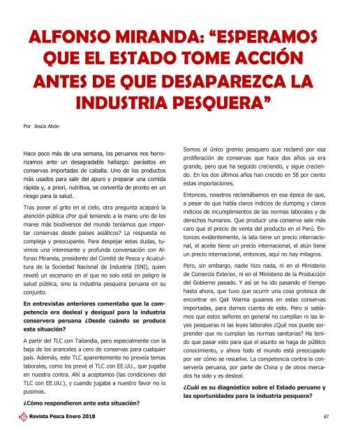 REVISTA PESCA ENERO 2018