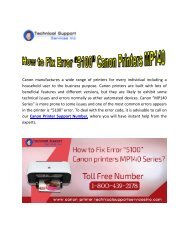 How to Fix Error “5100” Canon Printers MP140 Series