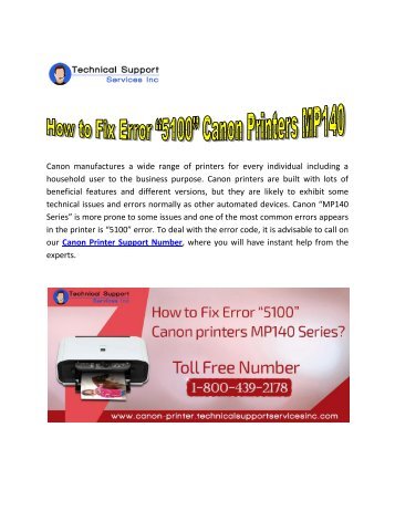 How to Fix Error “5100” Canon Printers MP140 Series