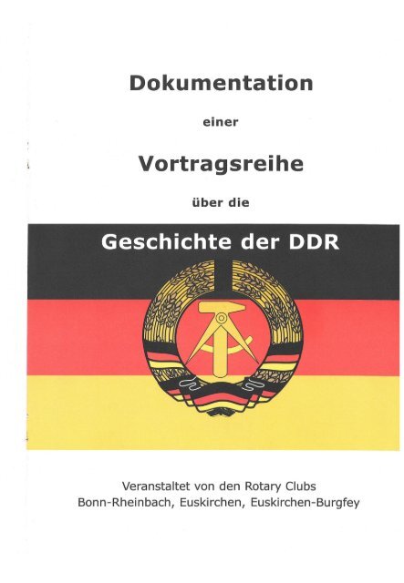Dokumentation einer Vortragsreihe über die Geschichte der DDR