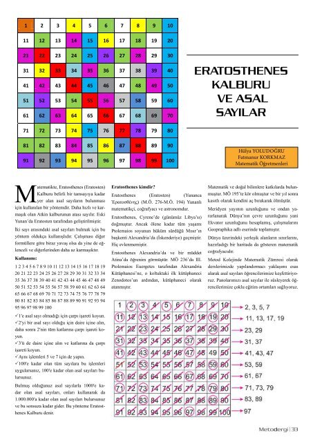 Metod Dergi - Ocak 2018