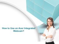How to Use an Acer Integrated Webcam? 
