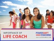 Importance of Life Coach | Powershift Coaching