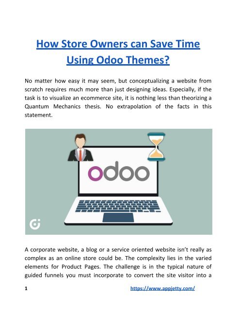 How Store Owners can Save Time Using Odoo Themes