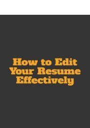 How to Edit Your Resume Effectively