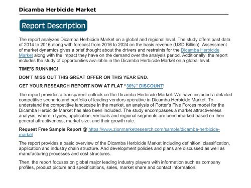 Dicamba Herbicide Market