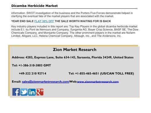 Dicamba Herbicide Market