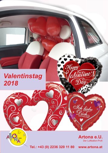Luftballons zum Valentinstag, Onlinekatalog 2018