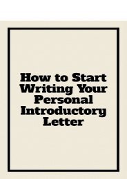 How to Start Writing Your Personal Introductory Letter?