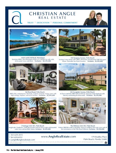 January 2018 Palm Beach Real Estate Guide