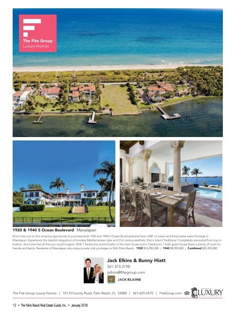 January 2018 Palm Beach Real Estate Guide