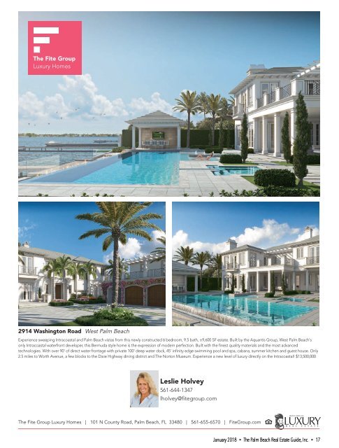 January 2018 Palm Beach Real Estate Guide