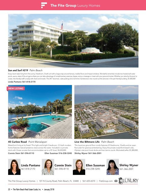 January 2018 Palm Beach Real Estate Guide