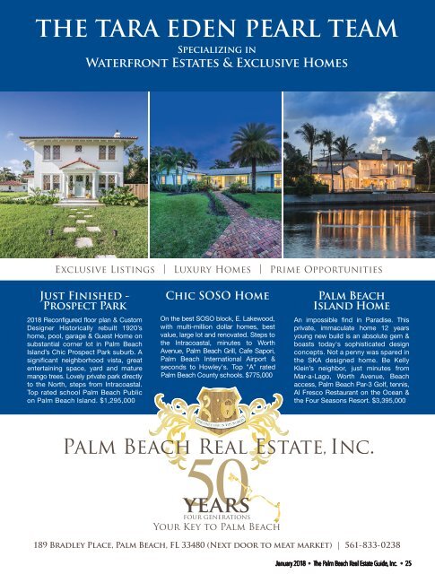 January 2018 Palm Beach Real Estate Guide