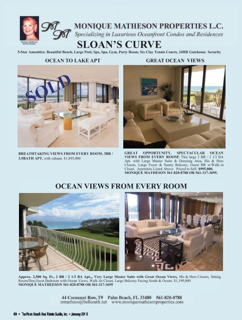 January 2018 Palm Beach Real Estate Guide