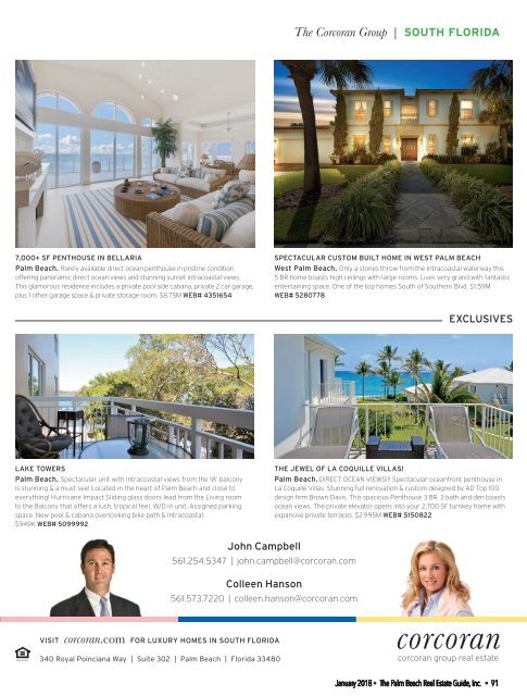 January 2018 Palm Beach Real Estate Guide