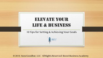 10 goals setting tips for the new year