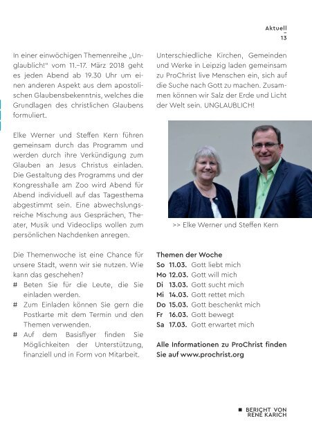 Elim Magazin Januar / Februar 2018