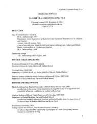 CURRICULUM VITAE ELIZABETH A. CARPENTER-SONG, PHJ). - lists.cas ...