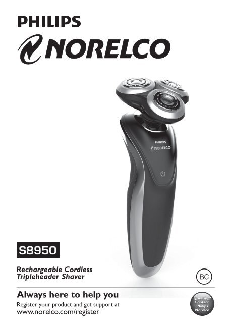 Philips Norelco Shaver series 8000 wet and dry electric shaver - User manual  - AEN