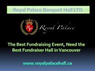 The Best Fundraising Event, Need the Best Fundraiser Hall in Vancouver