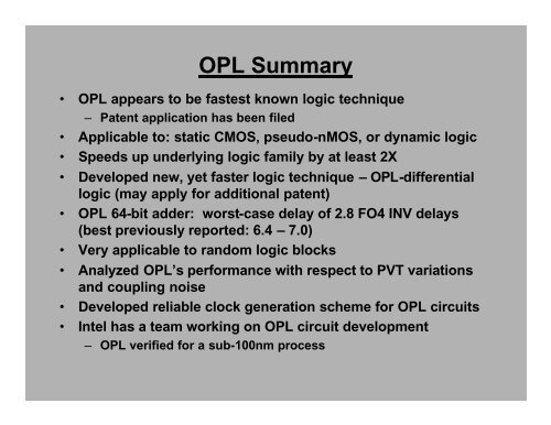 Output Prediction Logic: A High Performance CMOS Design ...