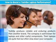 How to Boost a Toshiba Laptop Performance?