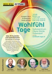 Programmheft Dübendorfer Wohlfühl-Tage 2018