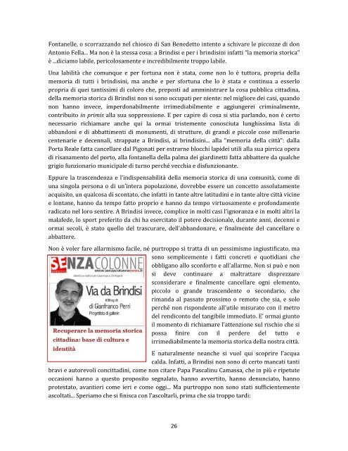 Via da Brindisi il Blog di Gianfranco Perri