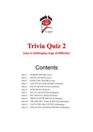 Trivia Quiz 2 (easy to challenging range of difficulty ... - Music Fun