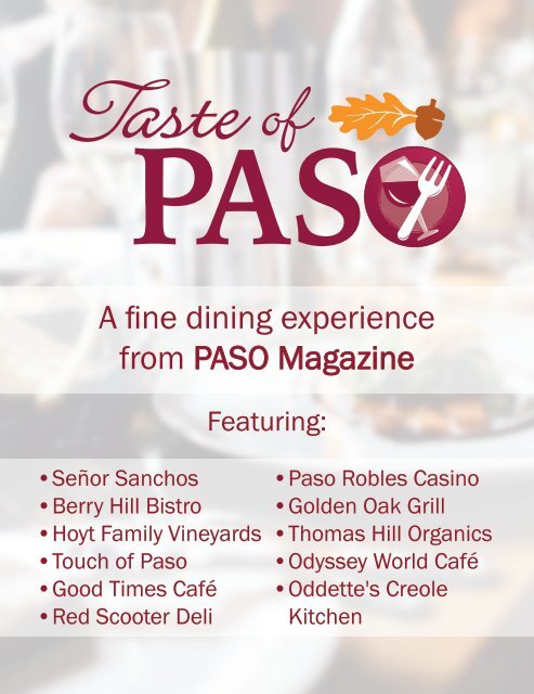 2018 Taste of PASO
