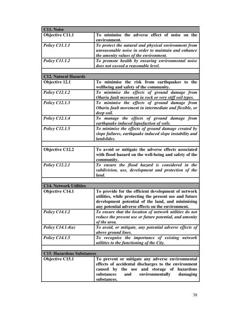 Key Issues Report of the Porirua City Council - Environmental ...